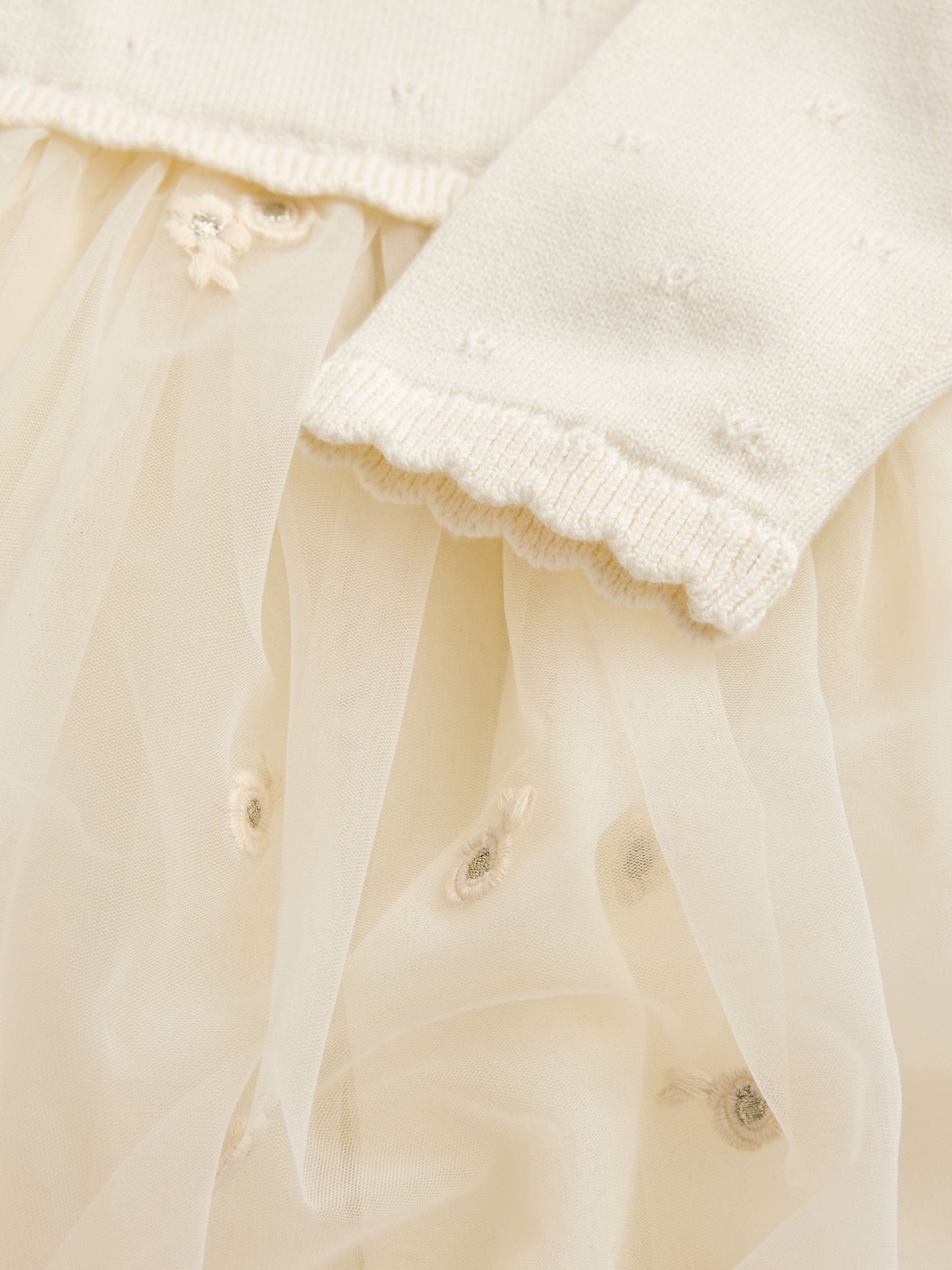 Dsiney Kidz - Ecru Occassion Bow Collar Dress (3mths-10yrs) image 4