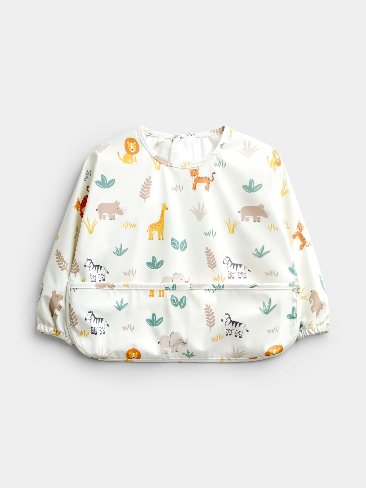 JoJo Maman Bébé Sage Green Safari 2-Pack Sleeve Bib Set - image 2