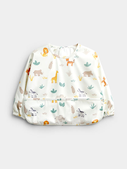 JoJo Maman Bébé Sage Green Safari 2-Pack Sleeve Bib Set - image 2