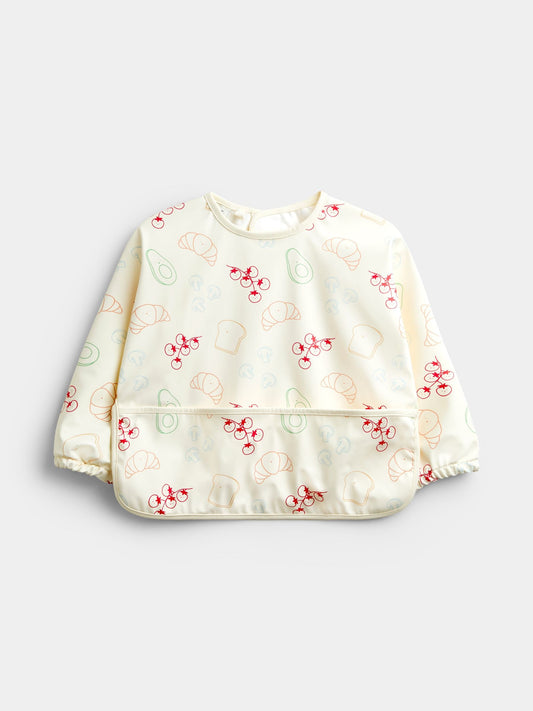 JoJo Maman Bébé Cream Bon Appétit Sleeved Bib - image 1