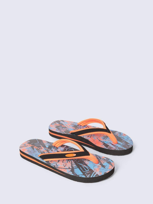 Animal Orange Jekyl Kids Flip Flops image 1