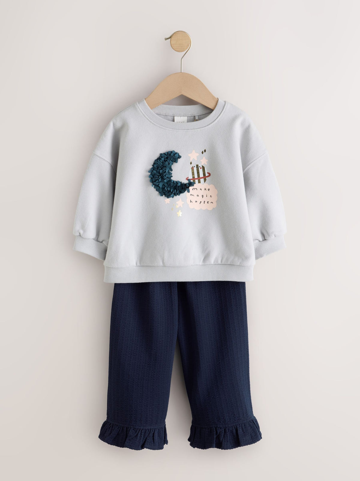 Blue Moon Sweatshirt and Frill Trousers Set 2 Pack (3mths-7yrs) - image 2