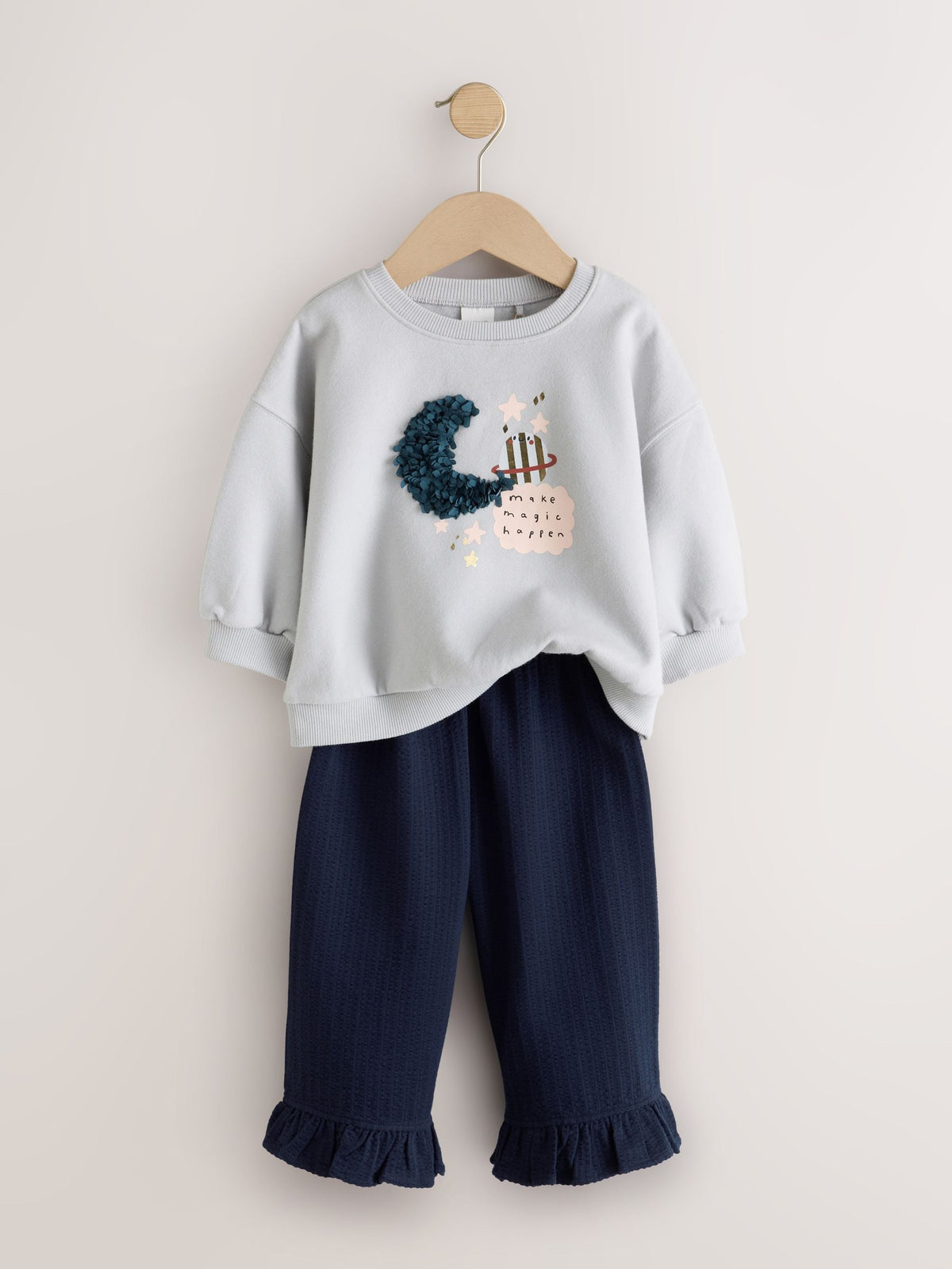 Blue Moon Sweatshirt and Frill Trousers Set 2 Pack (3mths-7yrs) - image 3