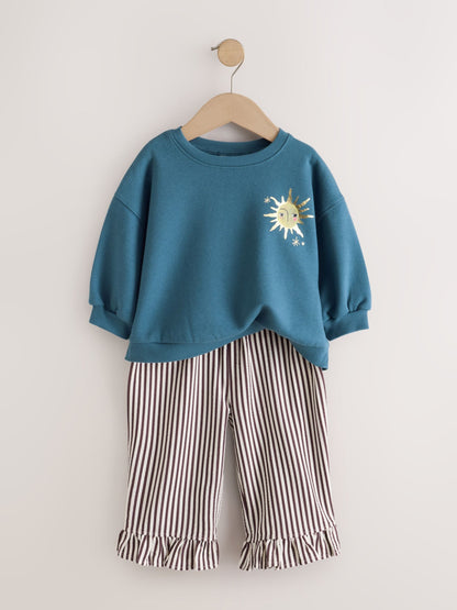 Blue Moon Sweatshirt and Frill Trousers Set 2 Pack (3mths-7yrs) - image 6