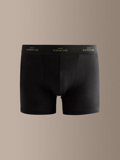 Dsiney Kidz - Black Metallic Text Waistband 4 pack Signature Cotton Rich Trunks image 2