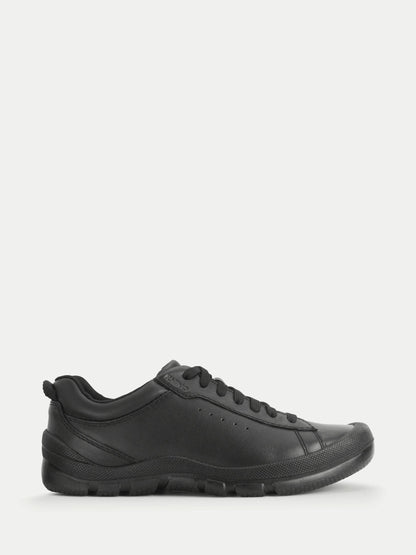 Start-Rite Black Challenger lace-up scuff resistant trainer inspired causal senior school shoes image 6