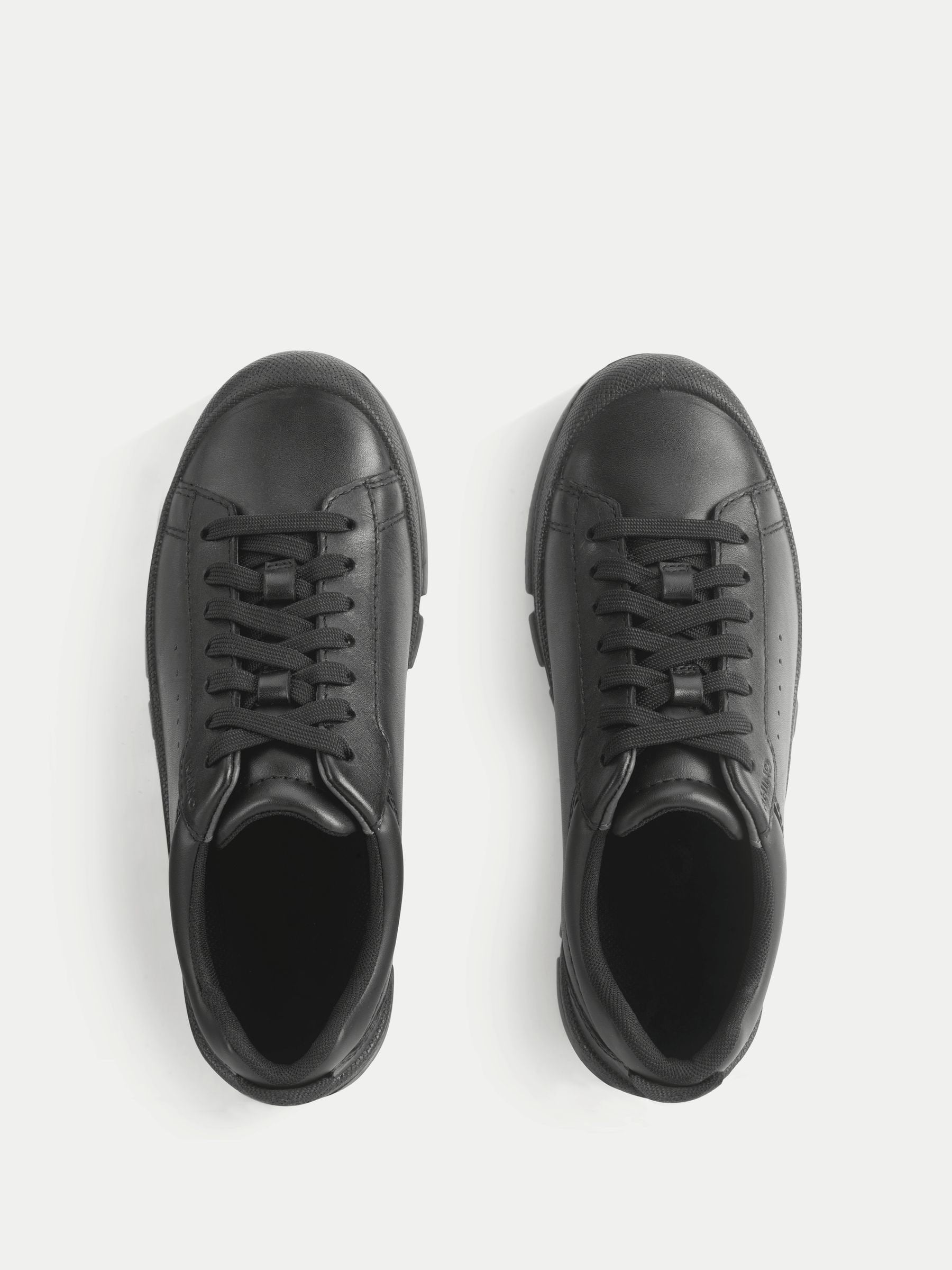 Start-Rite Black Challenger lace-up scuff resistant trainer inspired causal senior school shoes image 7