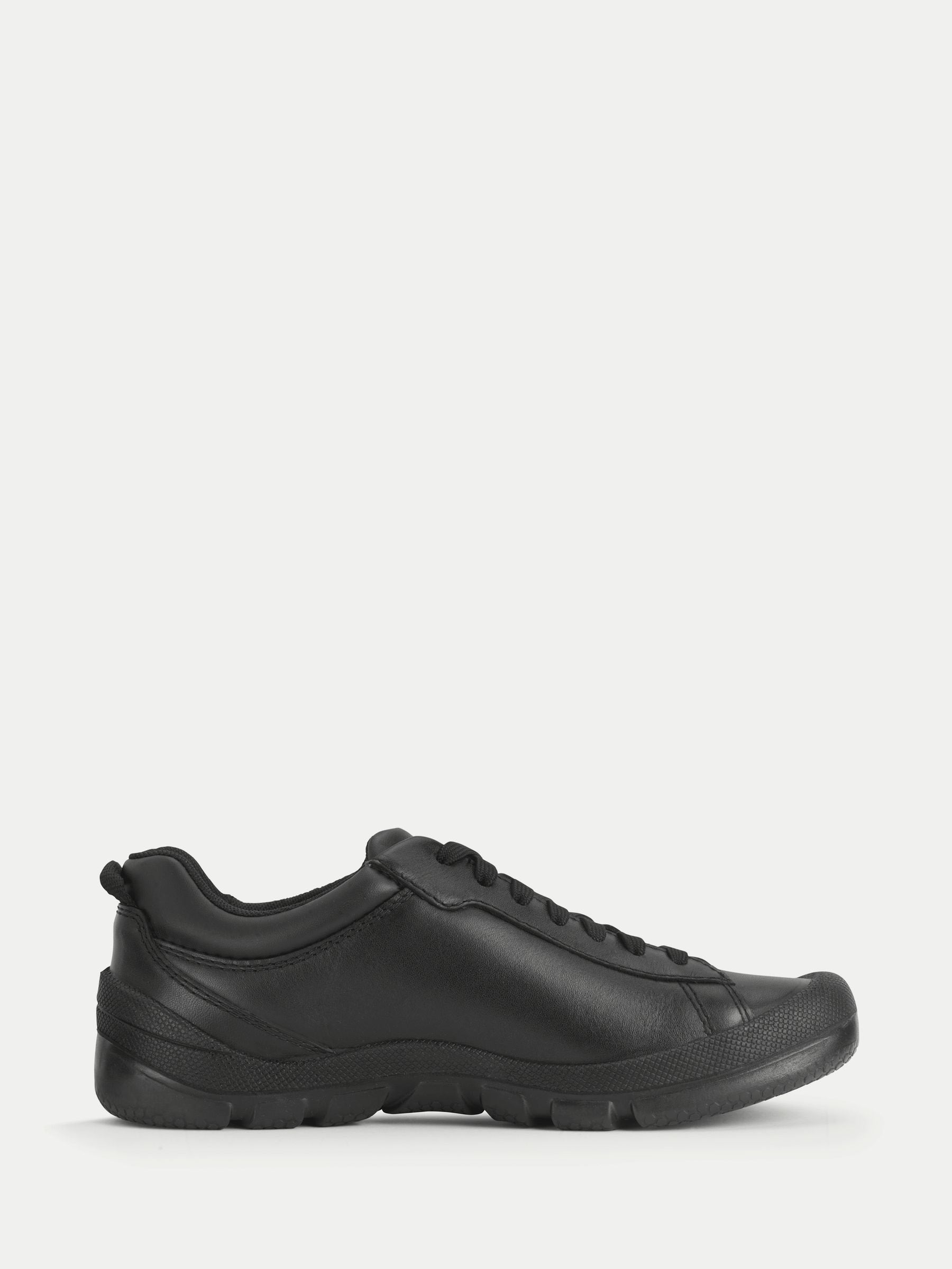 Start-Rite Black Challenger lace-up scuff resistant trainer inspired causal senior school shoes image 9