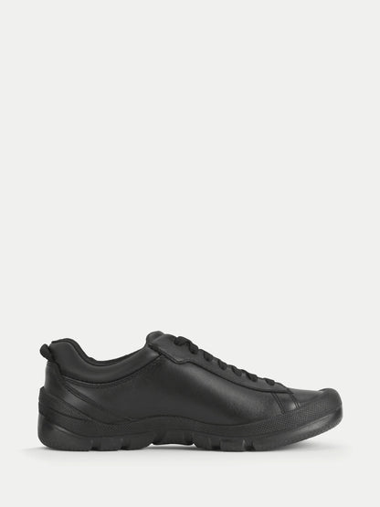 Start-Rite Black Challenger lace-up scuff resistant trainer inspired causal senior school shoes image 9