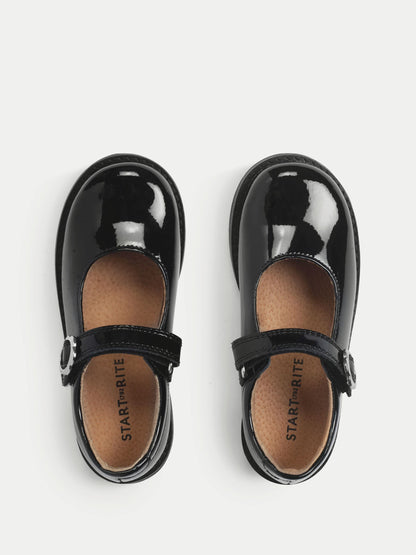 Start-Rite Black Debut Mary-Jane Smart Rip-Tape First School Shoes image 2