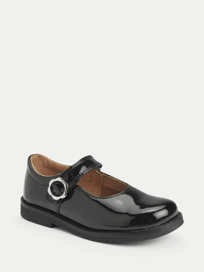 Start-Rite Black Debut Mary-Jane Smart Rip-Tape First School Shoes image 3