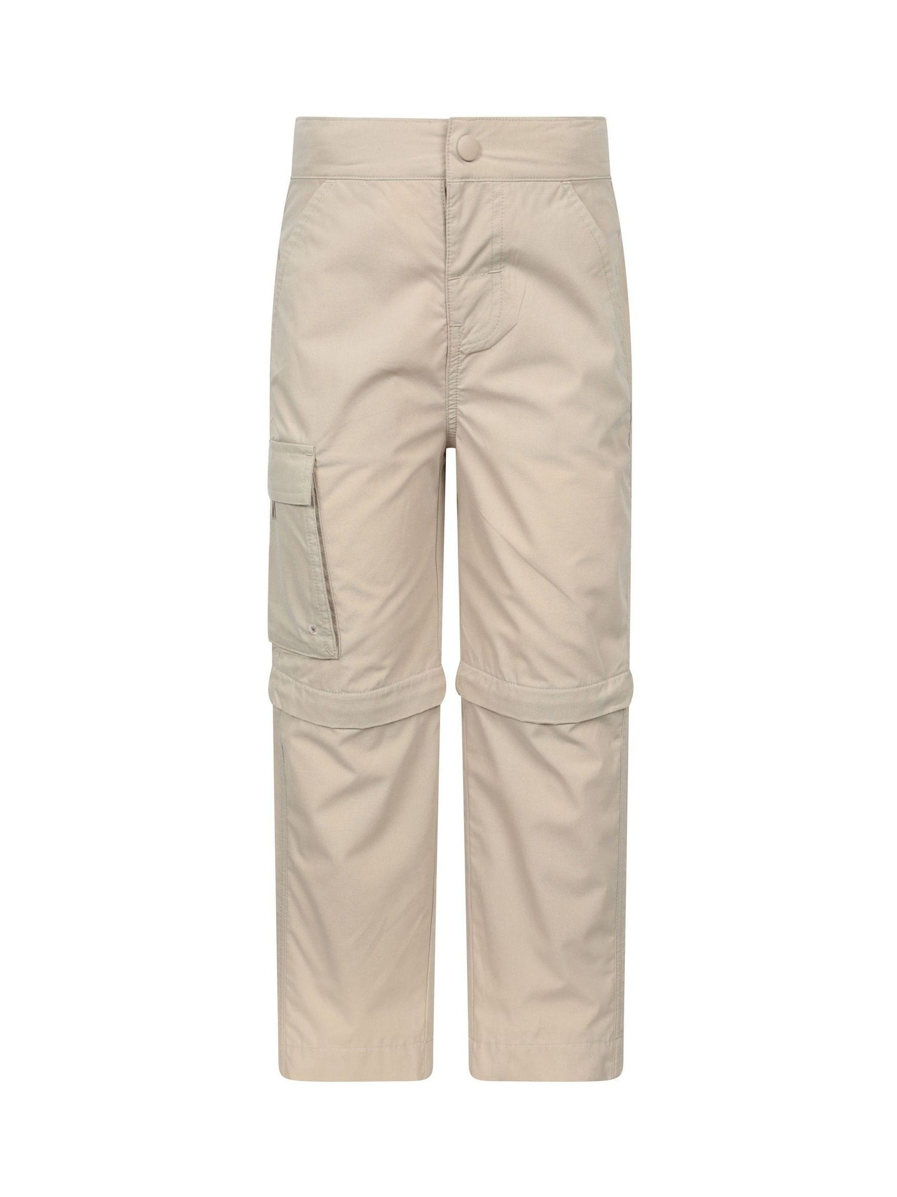 Mountain Warehouse Cream Active Kids Quick Drying Zip Off Trousers image 1