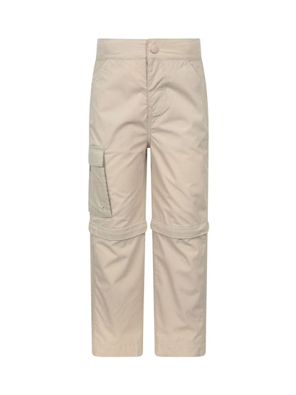 Mountain Warehouse Cream Active Kids Quick Drying Zip Off Trousers image 1