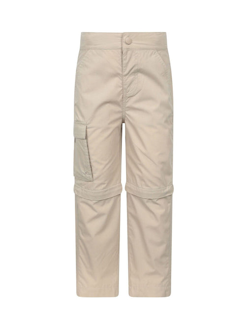Mountain Warehouse Cream Active Kids Quick Drying Zip Off Trousers image 1