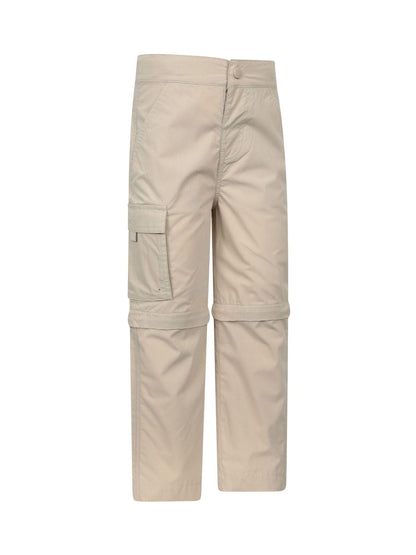 Mountain Warehouse Cream Active Kids Quick Drying Zip Off Trousers image 2