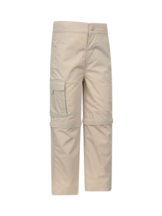 Mountain Warehouse Cream Active Kids Quick Drying Zip Off Trousers image 2