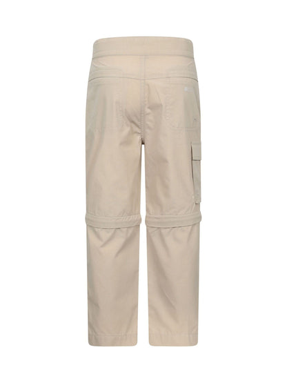 Mountain Warehouse Cream Active Kids Quick Drying Zip Off Trousers image 3