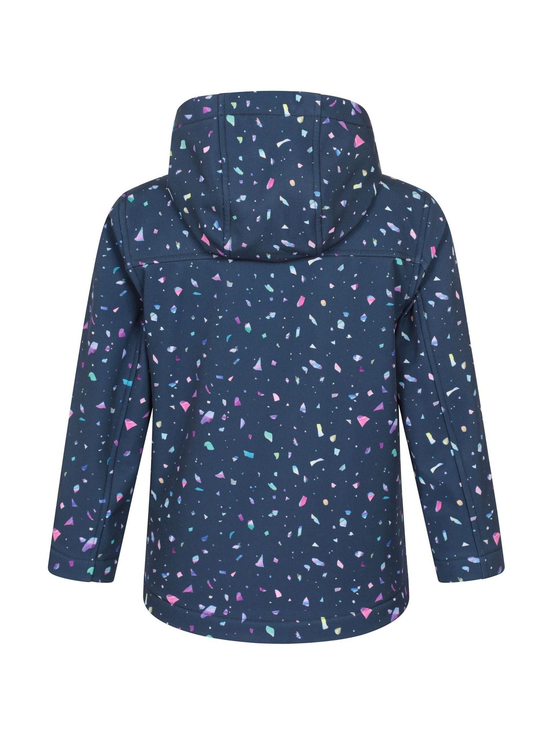 Dsiney Kidz - Mountain Warehouse Blue Exodus Kids Printed Water-Resistant Softshell Jacket image 3