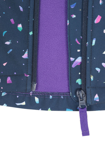 Dsiney Kidz - Mountain Warehouse Blue Exodus Kids Printed Water-Resistant Softshell Jacket image 4