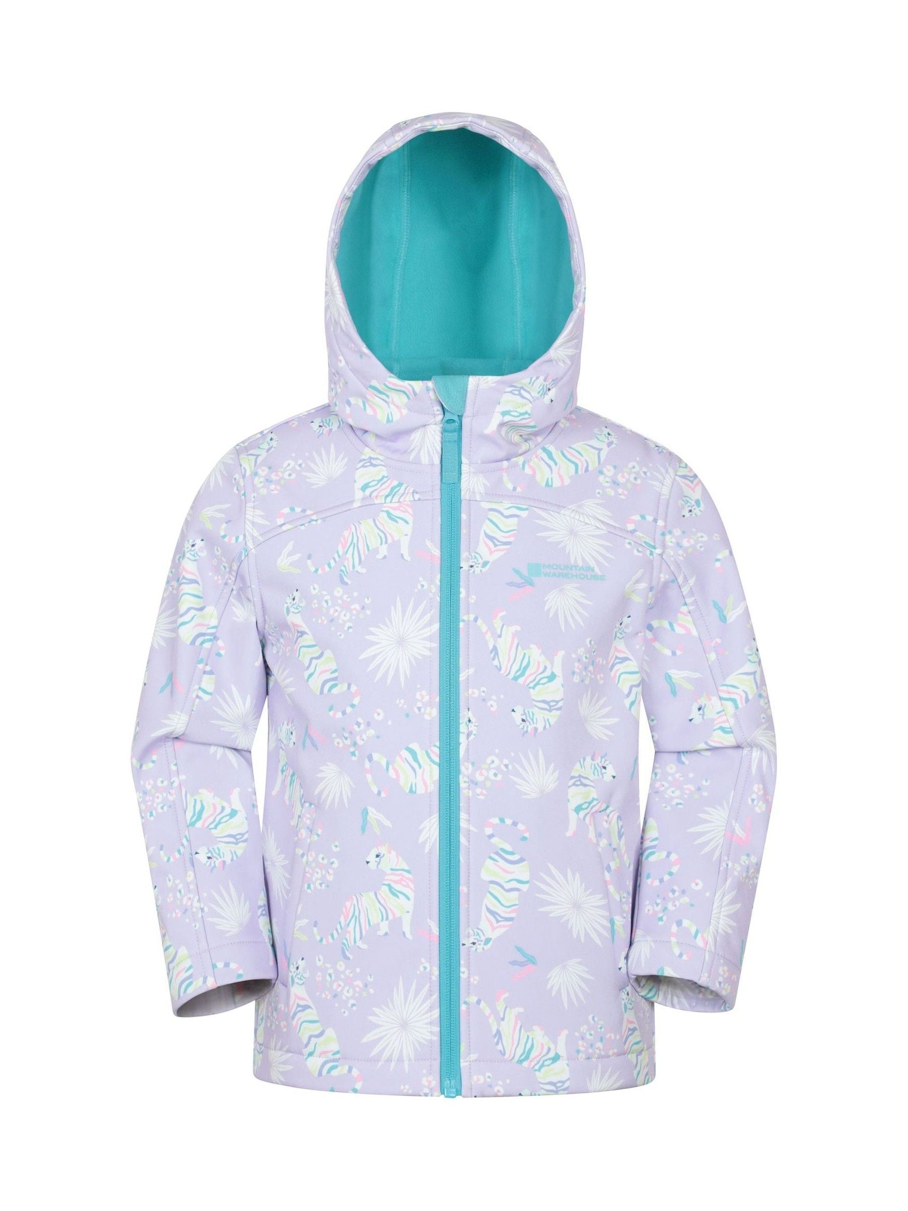 Dsiney Kidz - Mountain Warehouse White Exodus Kids Printed Water-Resistant Softshell Jacket image 1