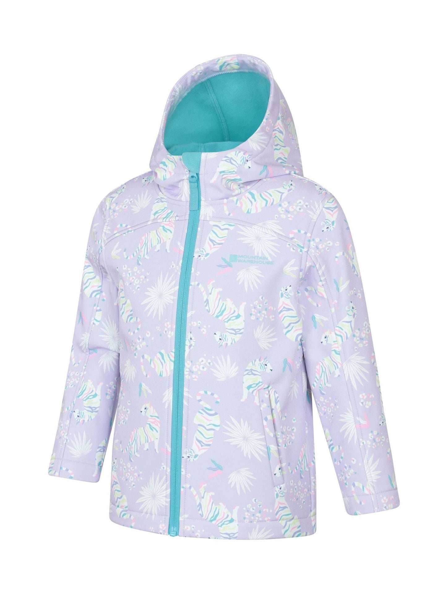 Dsiney Kidz - Mountain Warehouse White Exodus Kids Printed Water-Resistant Softshell Jacket image 3