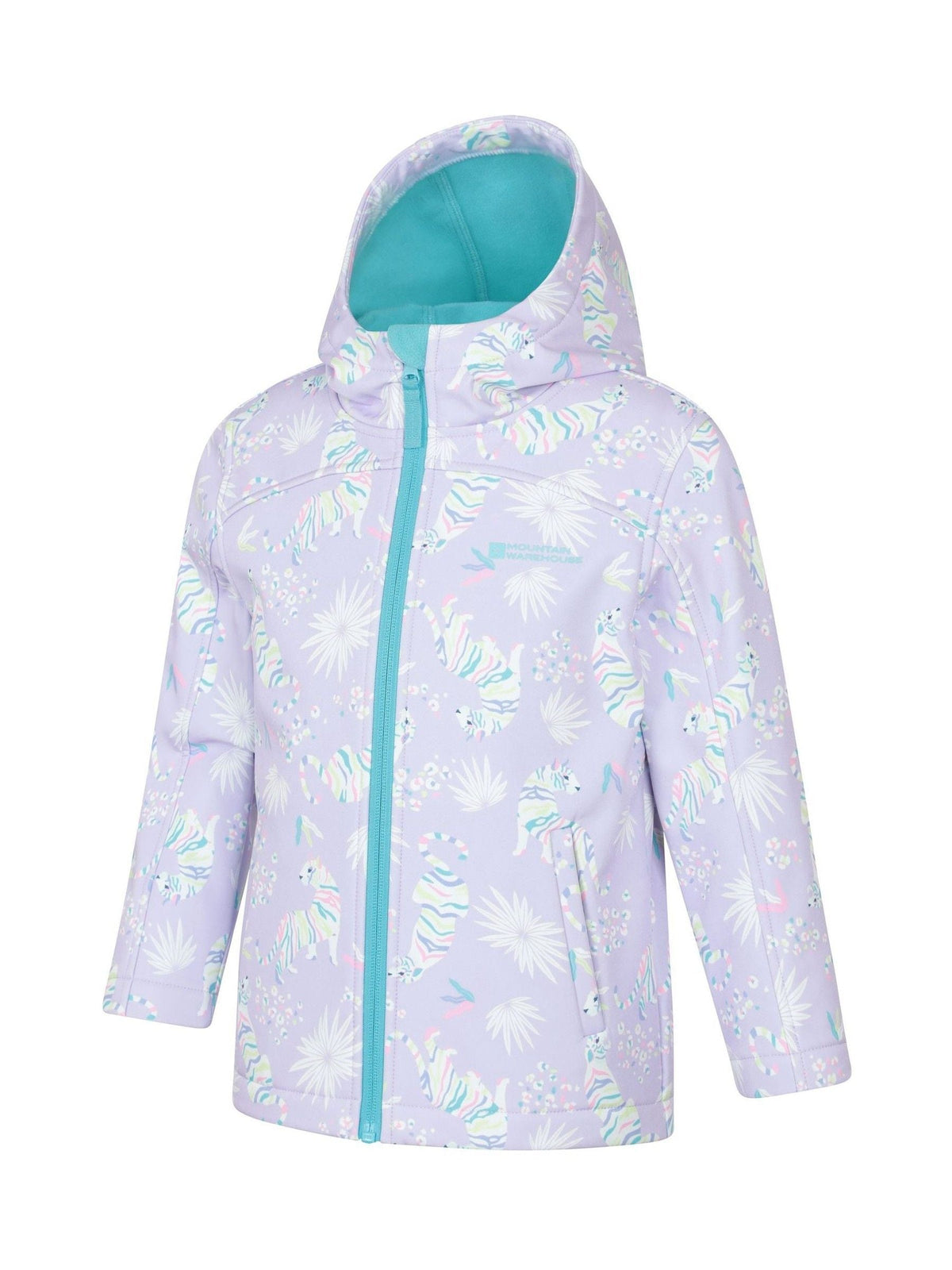 Dsiney Kidz - Mountain Warehouse White Exodus Kids Printed Water-Resistant Softshell Jacket image 3