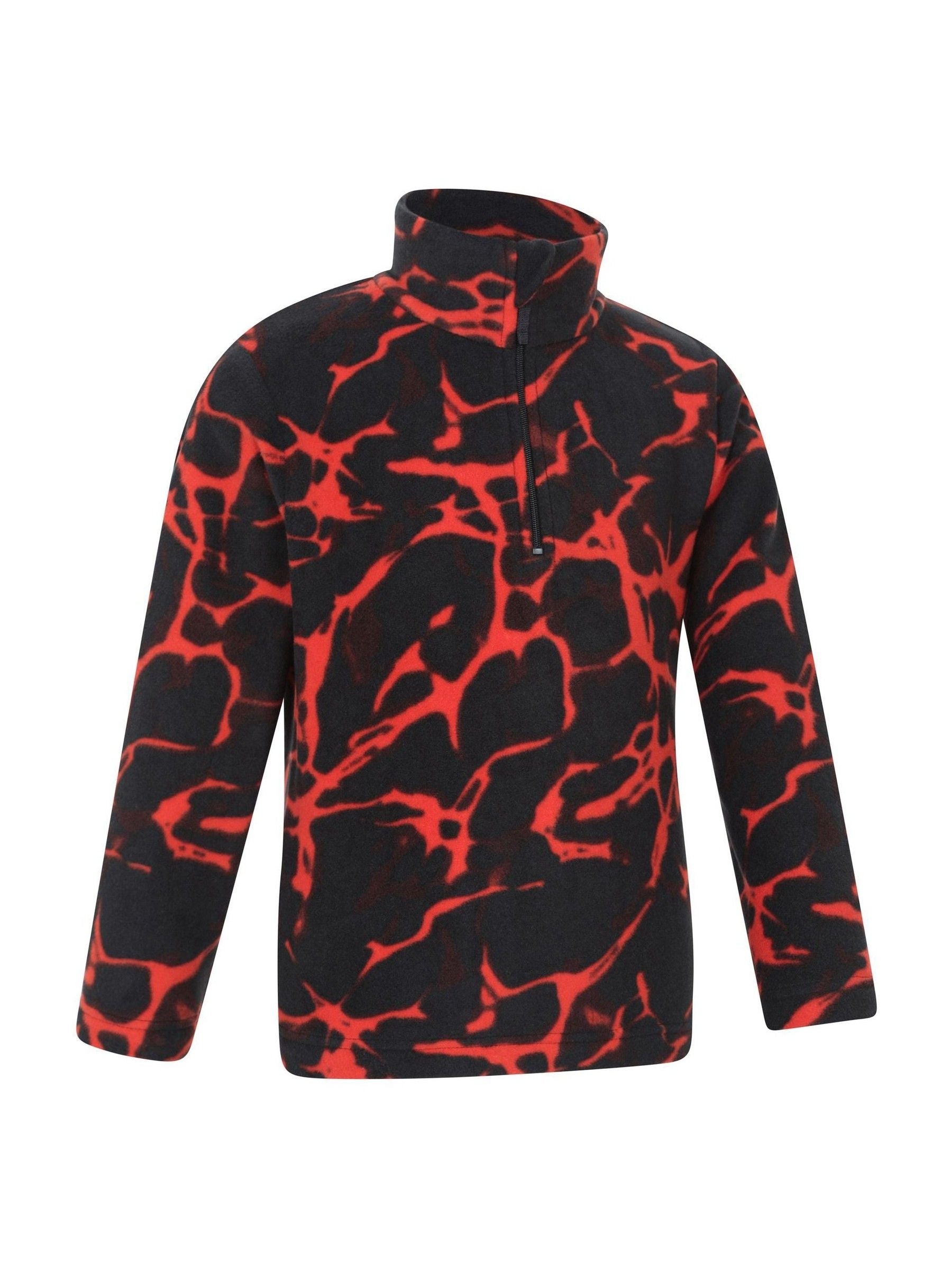 Dsiney Kidz - Mountain Warehouse Red/Black Pursuit Printed Kids Half-Zip Fleece image 2