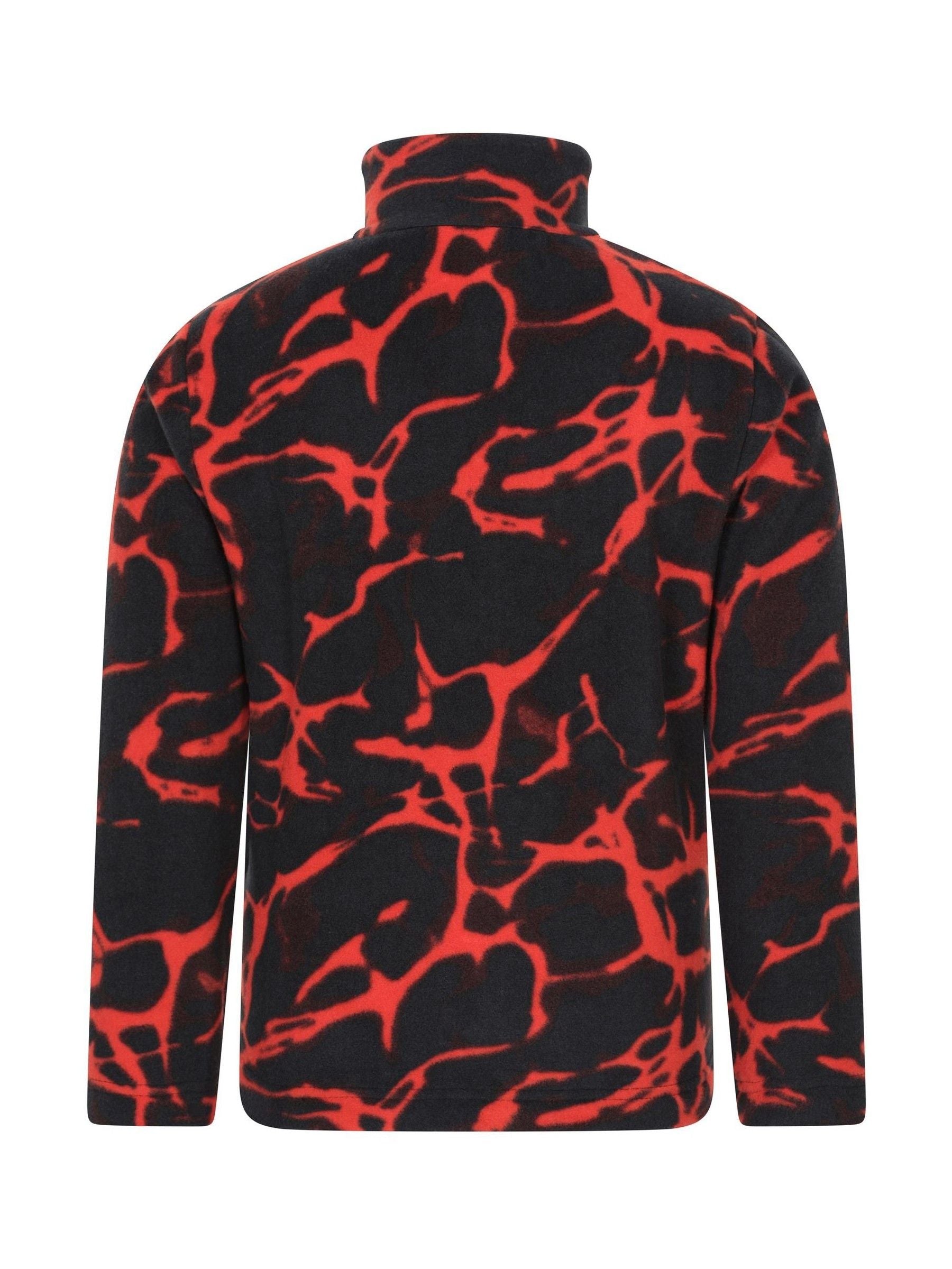 Dsiney Kidz - Mountain Warehouse Red/Black Pursuit Printed Kids Half-Zip Fleece image 3