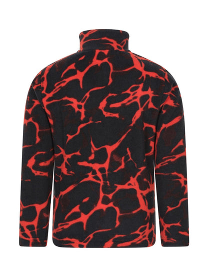 Dsiney Kidz - Mountain Warehouse Red/Black Pursuit Printed Kids Half-Zip Fleece image 3