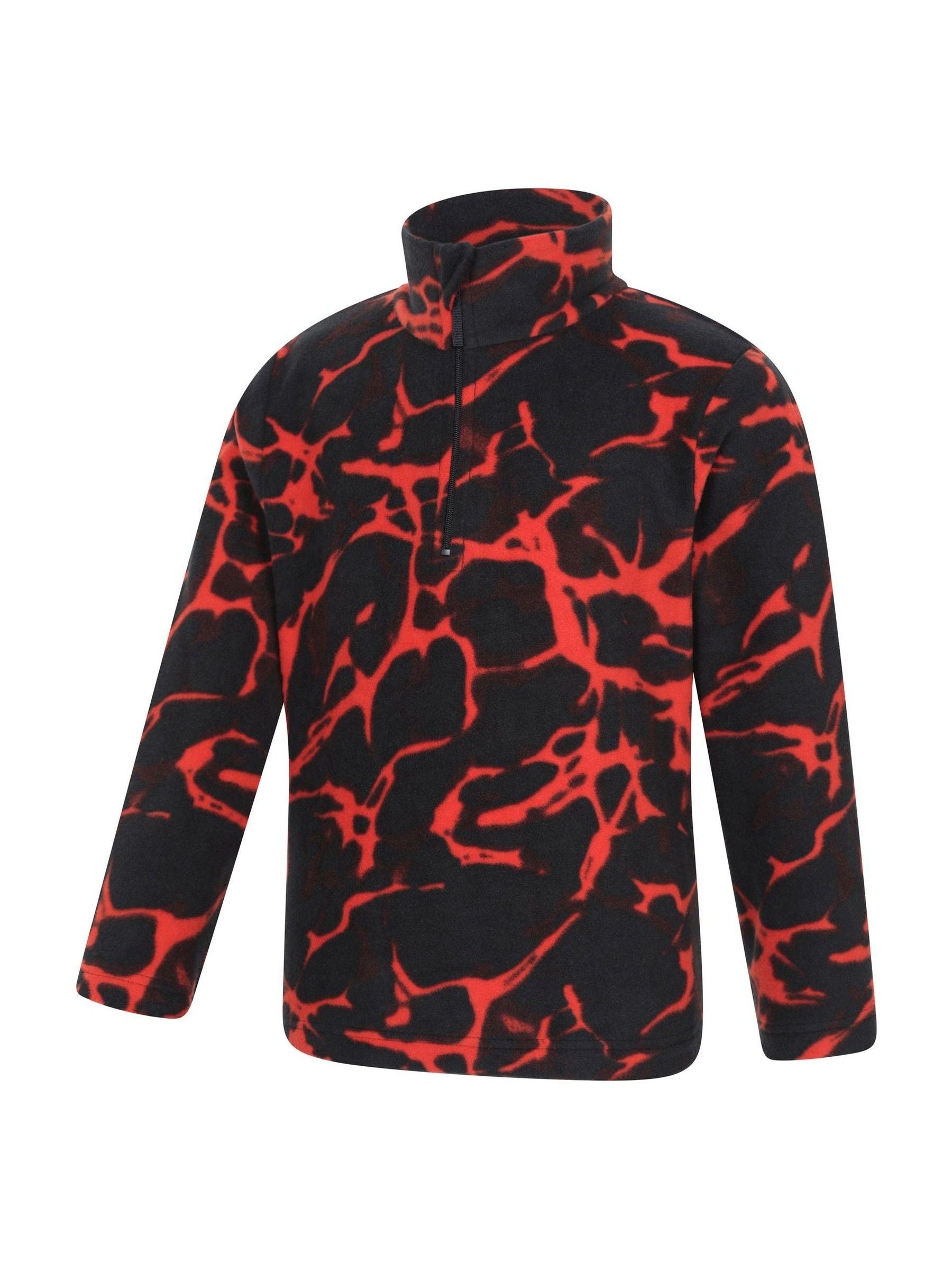 Dsiney Kidz - Mountain Warehouse Red/Black Pursuit Printed Kids Half-Zip Fleece image 4