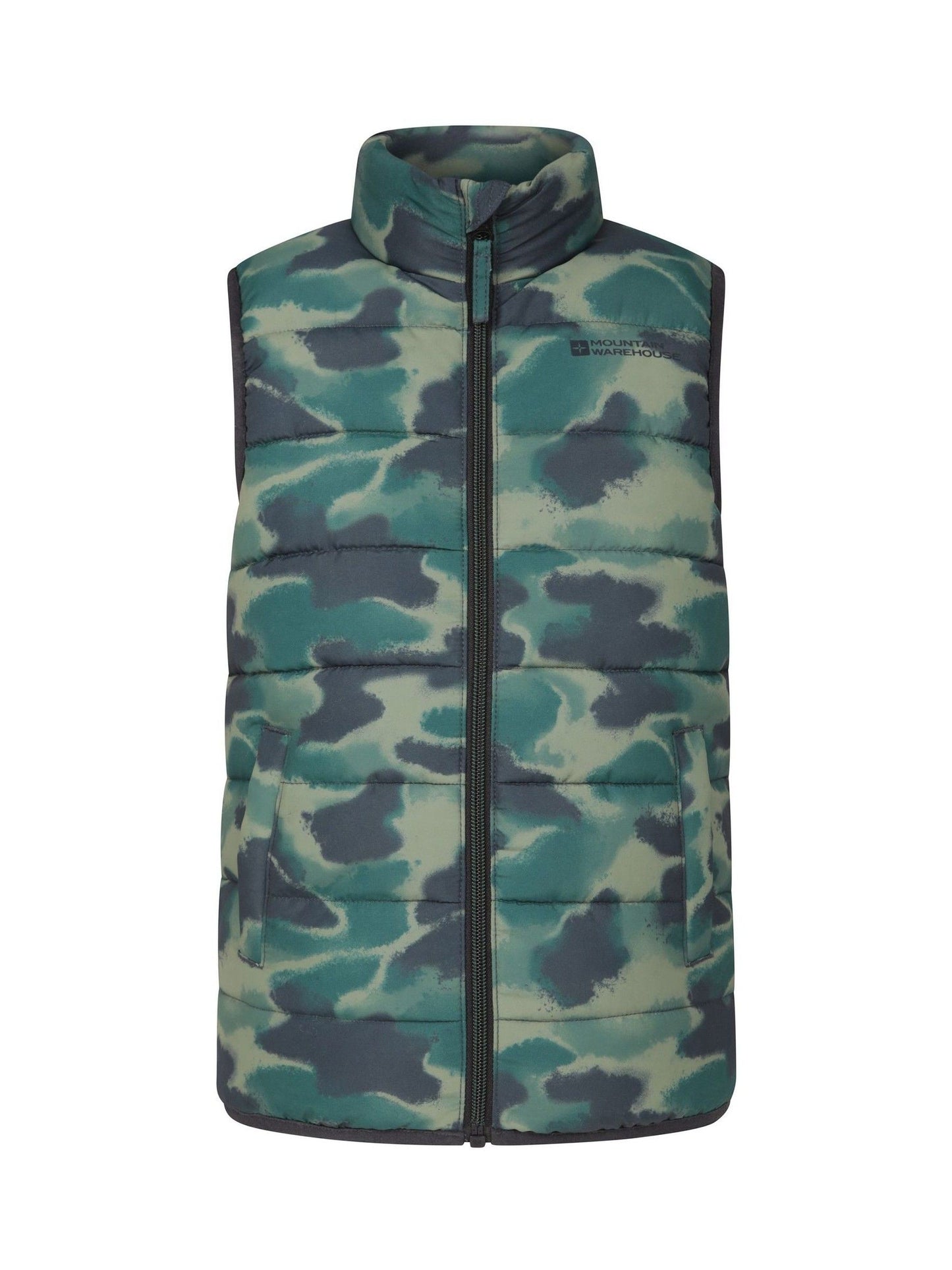 Dsiney Kidz - Mountain Warehouse Green Kids Rocko Printed Padded Gilet image 1
