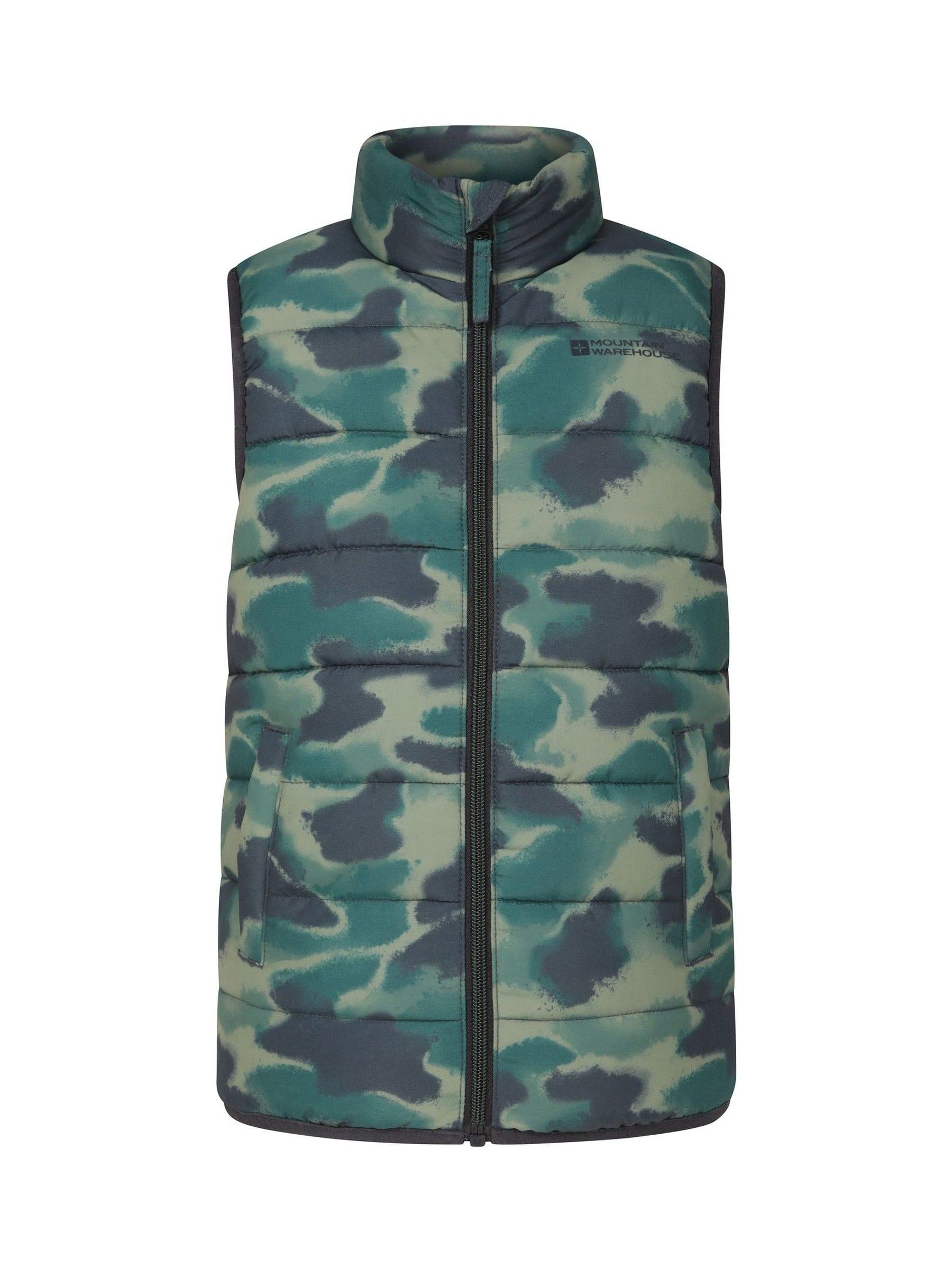 Dsiney Kidz - Mountain Warehouse Green Kids Rocko Printed Padded Gilet image 1