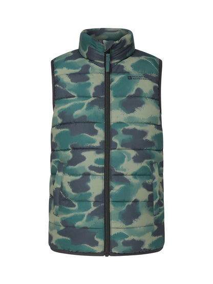 Dsiney Kidz - Mountain Warehouse Green Kids Rocko Printed Padded Gilet image 1