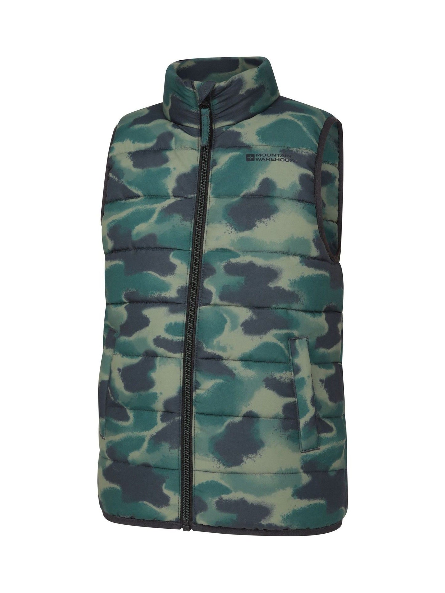 Dsiney Kidz - Mountain Warehouse Green Kids Rocko Printed Padded Gilet image 2