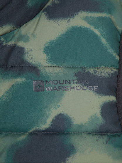 Dsiney Kidz - Mountain Warehouse Green Kids Rocko Printed Padded Gilet image 4