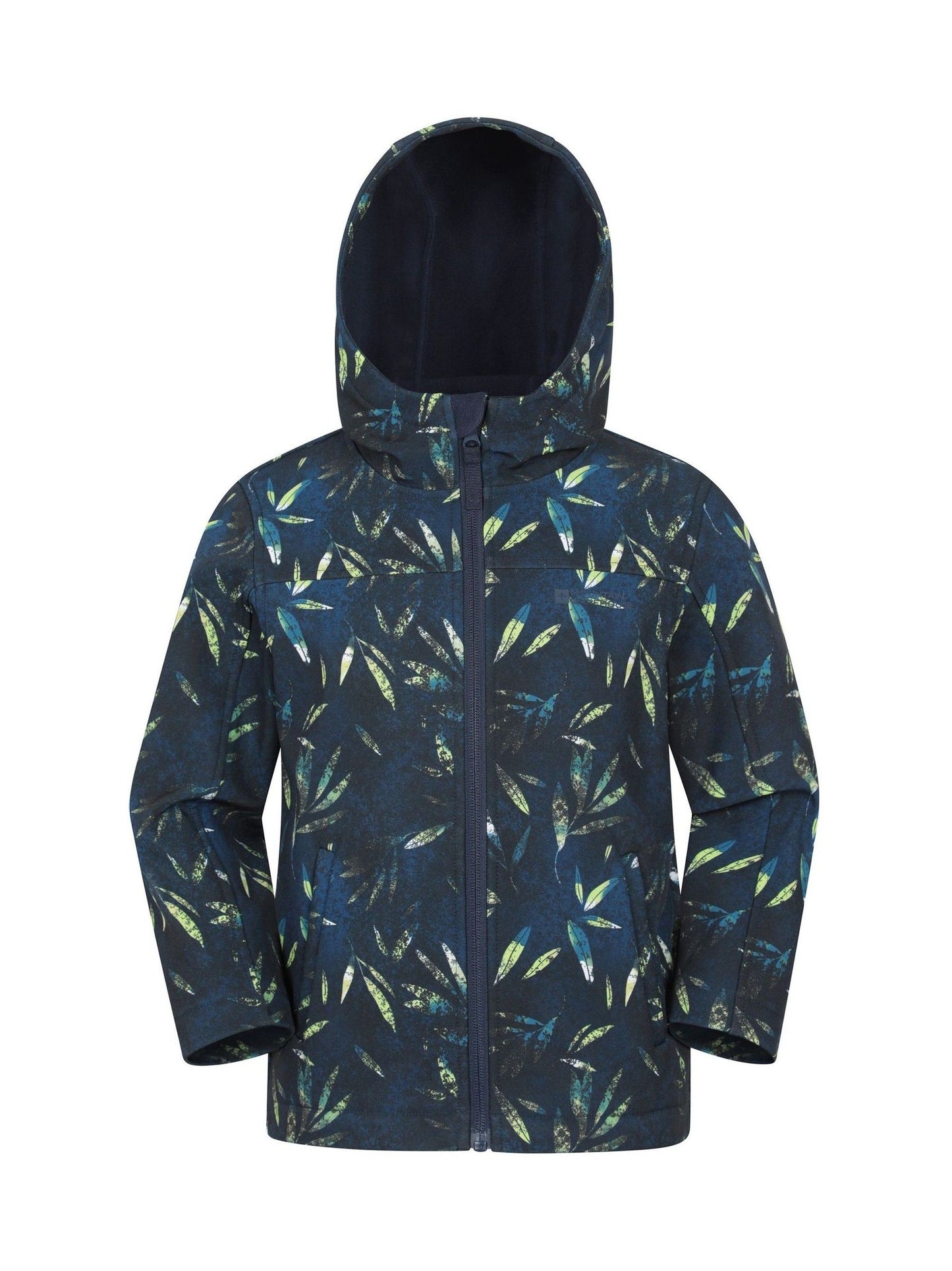 Dsiney Kidz - Mountain Warehouse Navy Blue Exodus Kids Printed Water-Resistant Softshell Jacket image 1