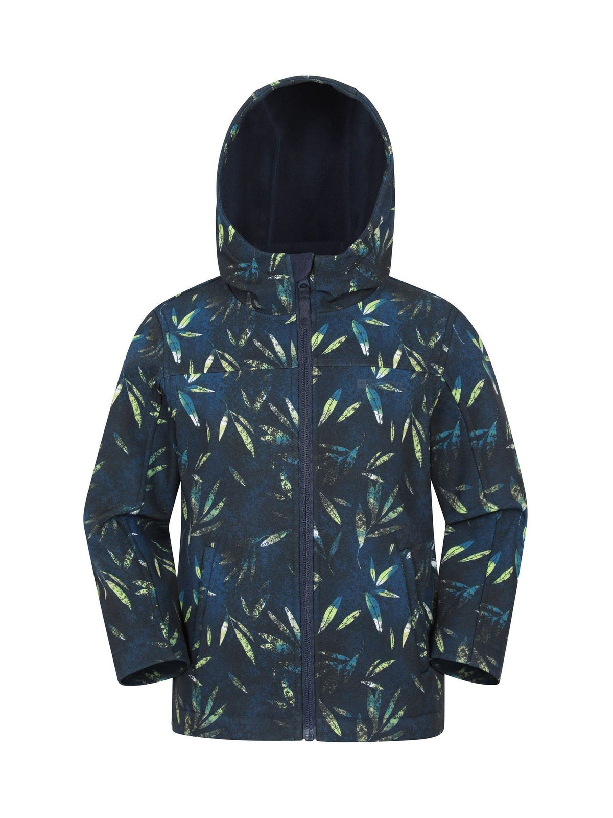 Dsiney Kidz - Mountain Warehouse Navy Blue Exodus Kids Printed Water-Resistant Softshell Jacket image 1
