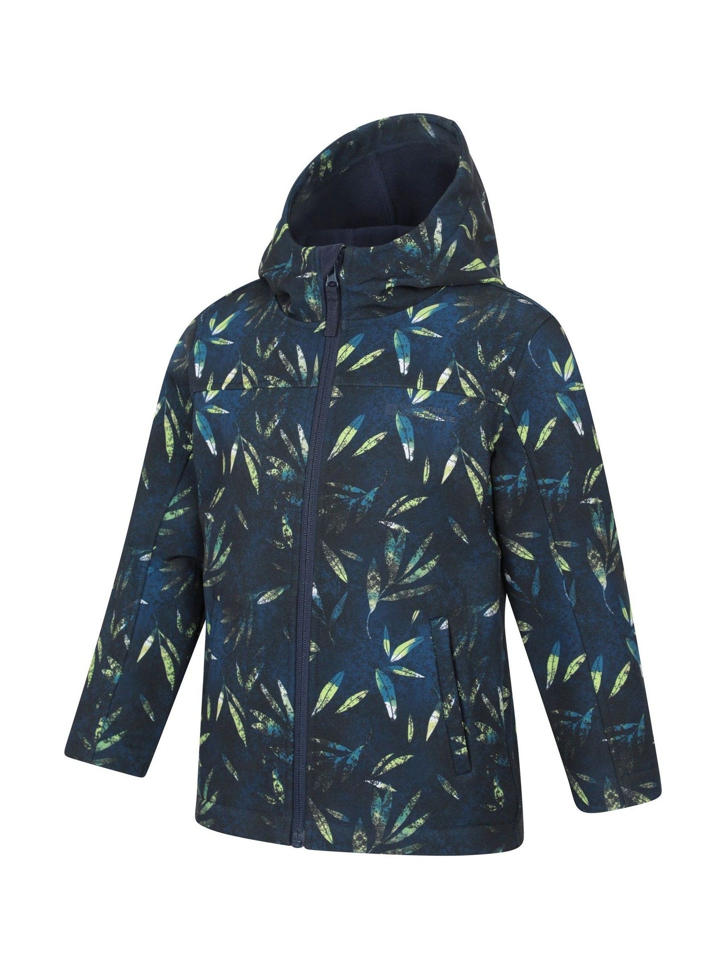 Dsiney Kidz - Mountain Warehouse Navy Blue Exodus Kids Printed Water-Resistant Softshell Jacket image 3