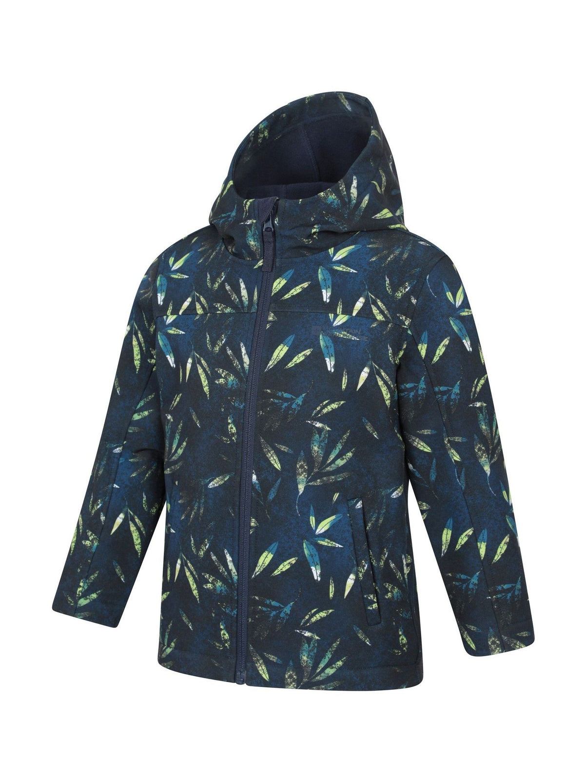 Dsiney Kidz - Mountain Warehouse Navy Blue Exodus Kids Printed Water-Resistant Softshell Jacket image 3