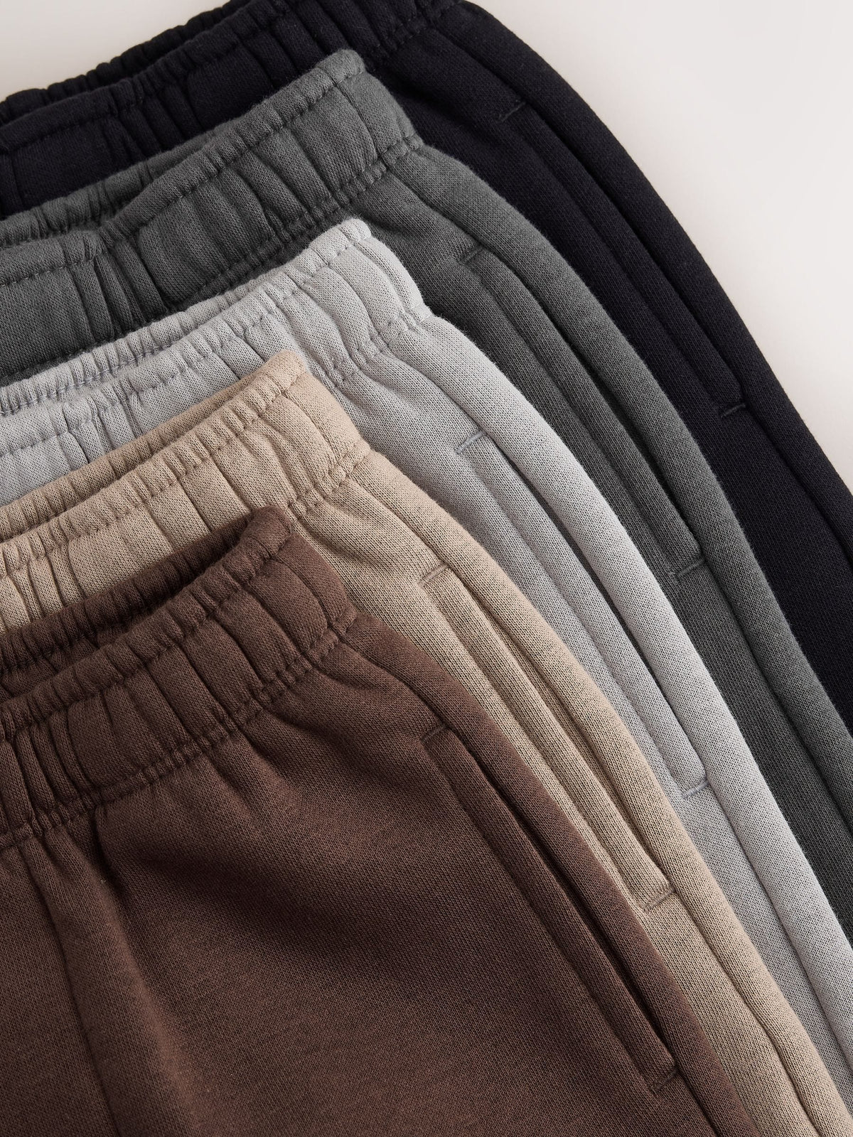 Choc/Grey/Black/Neutral Wide Fit Joggers 5 Pack (3mths-7yrs) - image 7