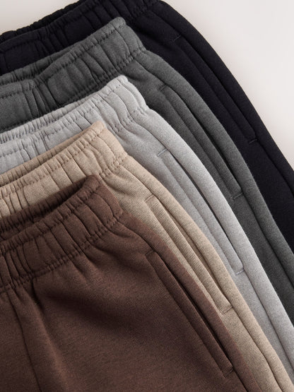 Choc/Grey/Black/Neutral Wide Fit Joggers 5 Pack (3mths-7yrs) - image 7