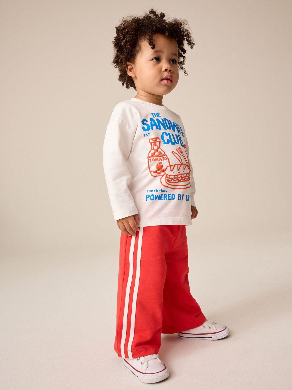 Red Wide Leg Side Stripe Joggers (3mths-7yrs) - image 3
