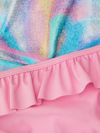 Angels By Accessorize Pink Ombré Rash Vest Swim Set image 2