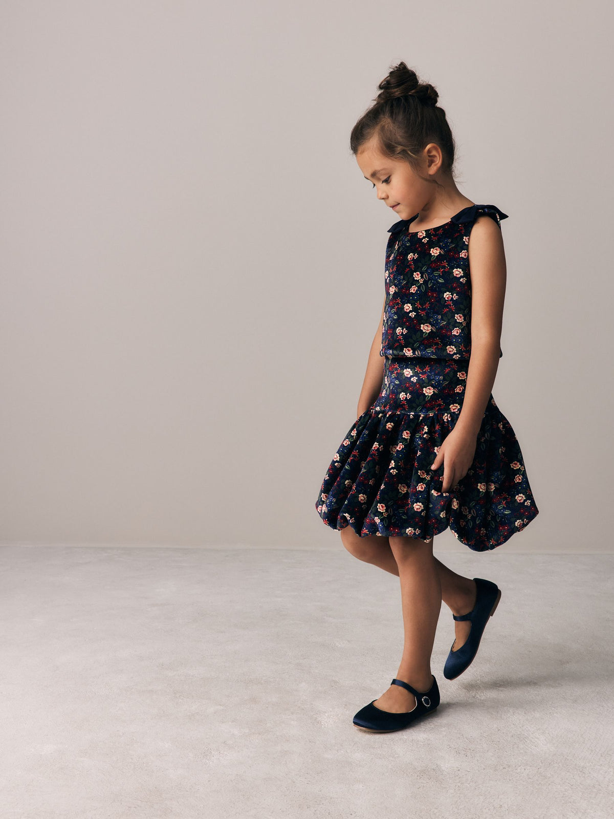 Laura Ashley Navy Floral Velvet Skirts Set - image 2