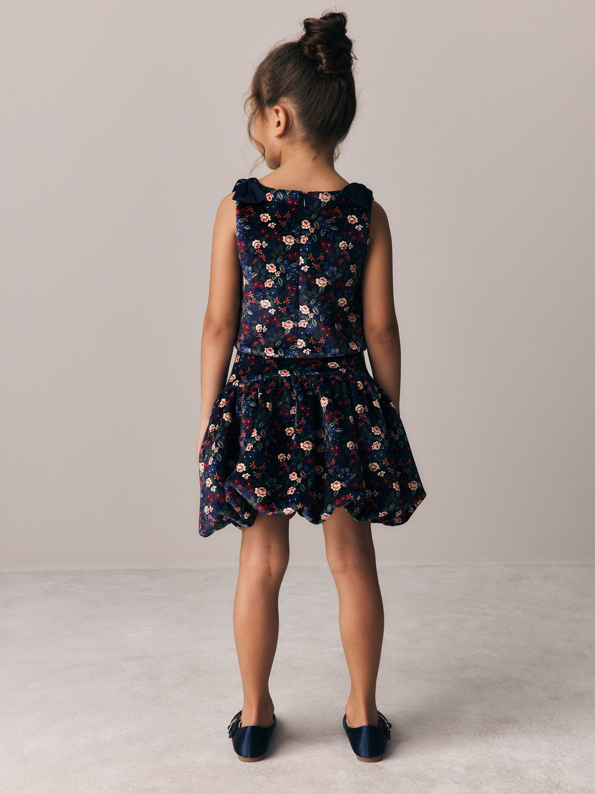 Laura Ashley Navy Floral Velvet Skirts Set - image 3