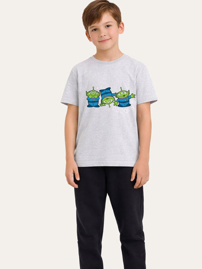 Brand Threads Grey Toy Story Graphic Alien T-Shirt image 1