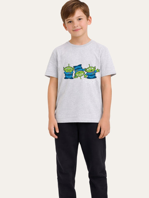 Brand Threads Grey Toy Story Graphic Alien T-Shirt image 1