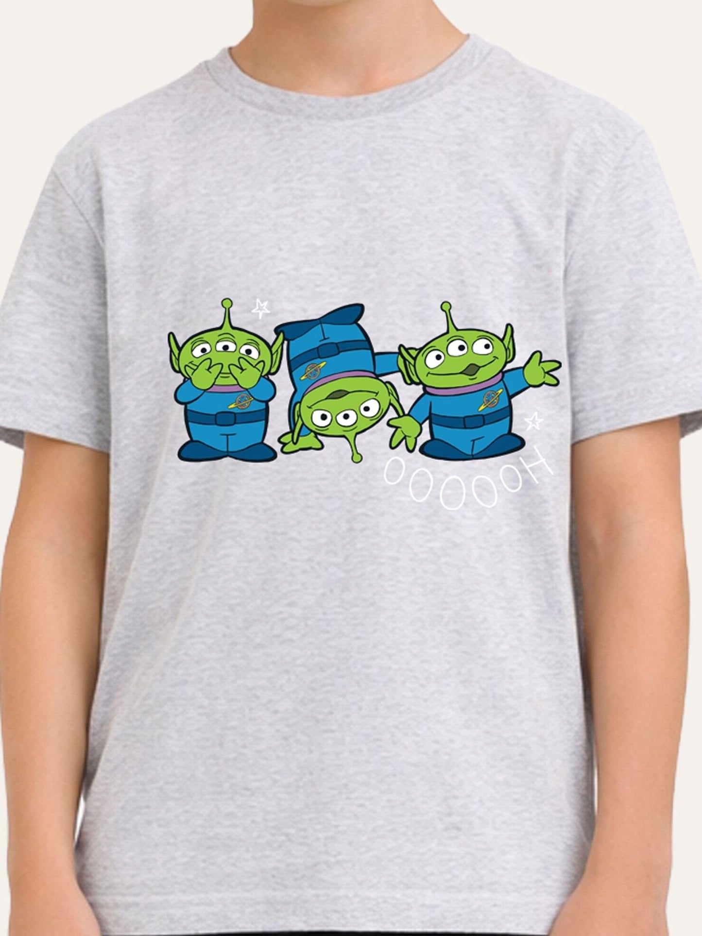 Brand Threads Grey Toy Story Graphic Alien T-Shirt image 3