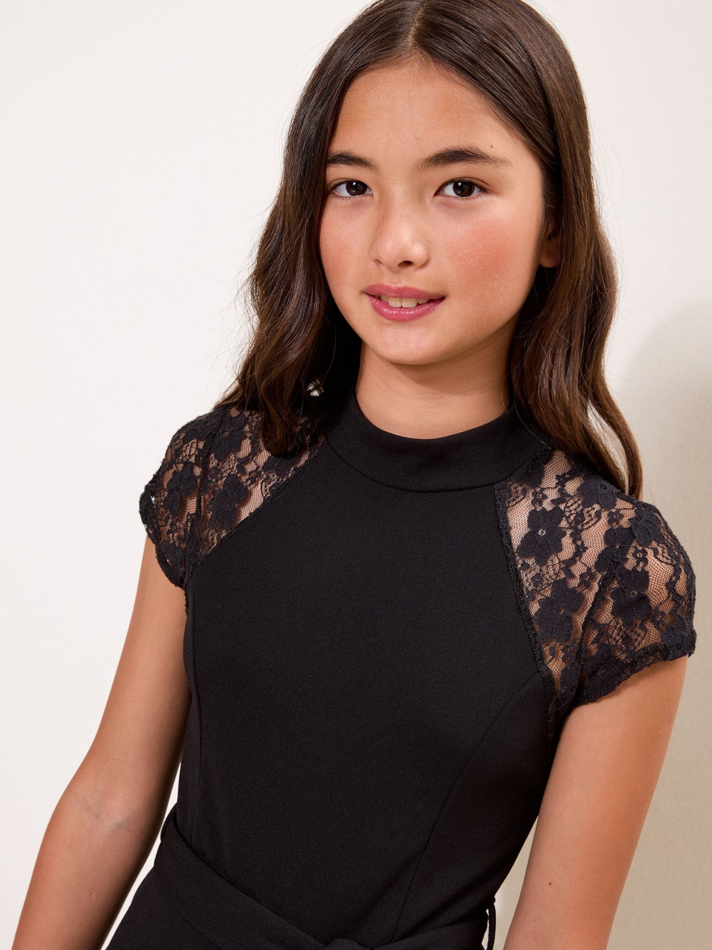Dsiney Kidz - Lipsy Black Lace Cap Sleeve Jumpsuit (7-16yrs) image 2