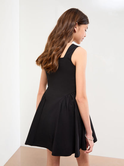 Dsiney Kidz - Lipsy Black Diamante Heart Button Skater Dress (7-15yrs) image 5